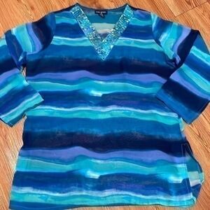 SML Sport women’s beach cover-up. Size L. Blue/green.